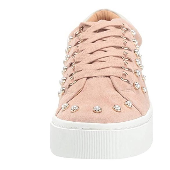 New JOIE Handan Suede Pearl Pink Platform Sneaker - Picture 4 of 9